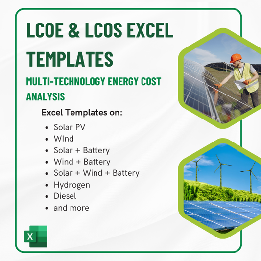 Multiple Technologies LCOE & LCOS Excel Templates