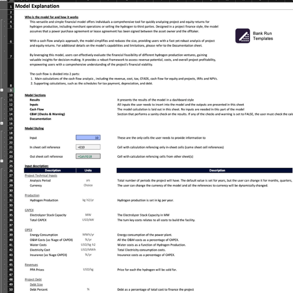 Hydrogen Financial Model