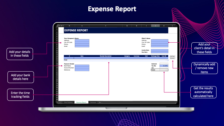 Time Tracking & Expense Report